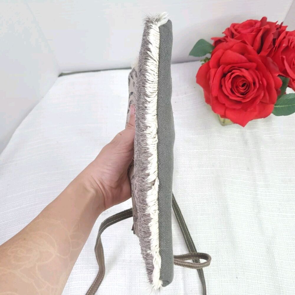 Myra Handbags Dual Strap Small Bag S-1150 NWT Two Tone With Hair Hide - Picture 10 of 10